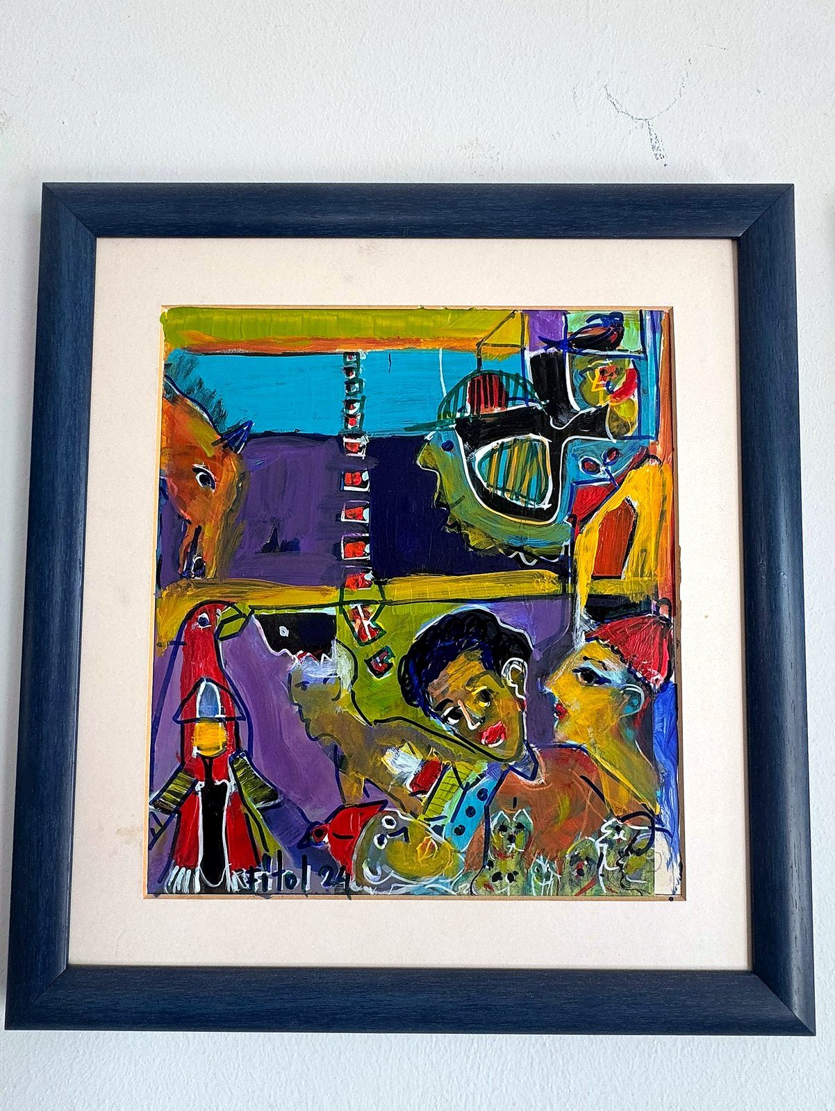 Cage, birds, figures, 2022 — Ahmet Fitoloğlu