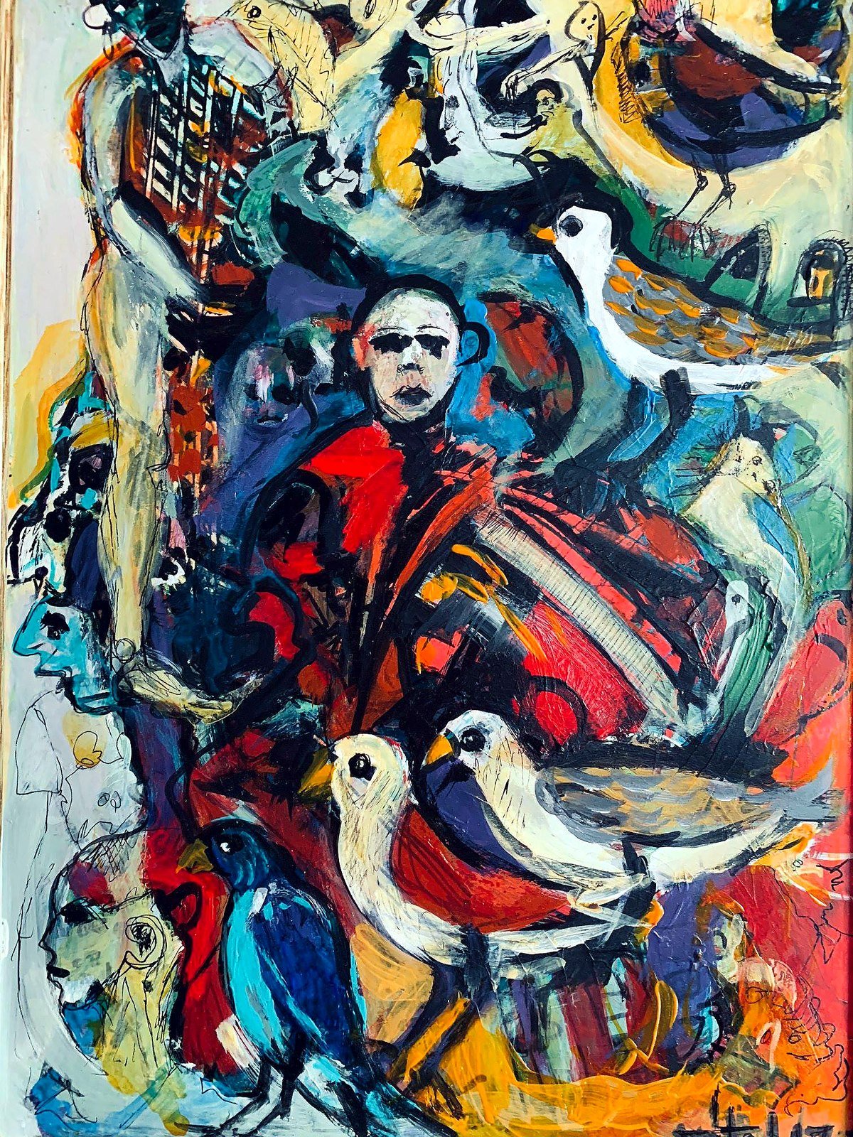 Kuşlar ve figür — Ahmet Fitoloğlu