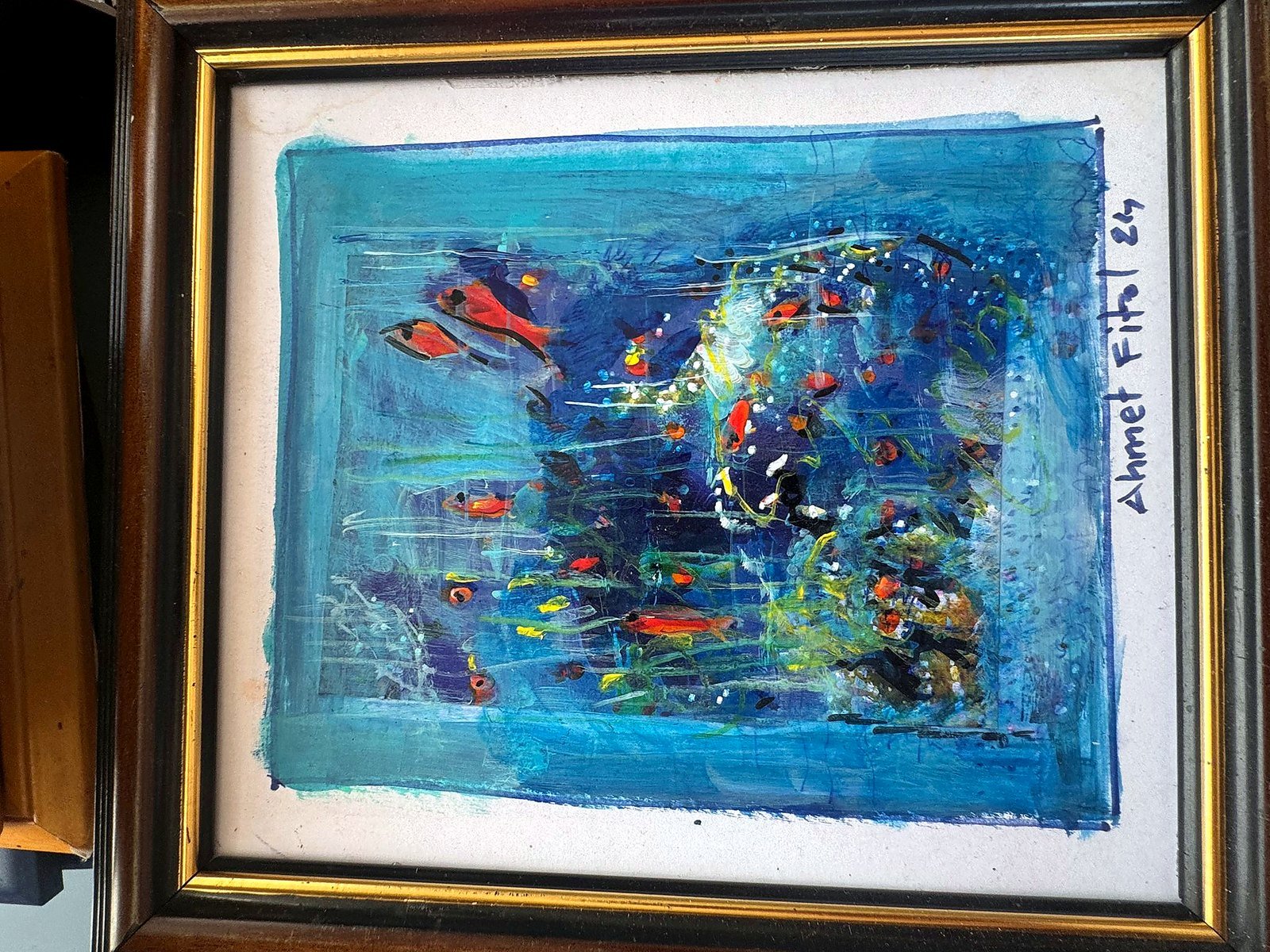 Blue sea with fish, 2024 — Ahmet Fitoloğlu